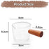 1 Pack Espresso Shot Glass 75ML Triple Pitcher Barista Single Spouts With Wood Handle By BCnmviku...