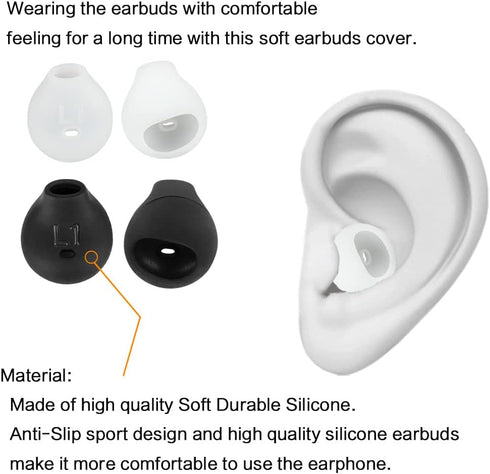 10 Pairs Earbud Covers Silicone Tips Earbud Pads Replacement Earbud Tips Compatible with Samsung Galaxy Note 5/note 7/s7/s6/s6 Edge/level U Blueto...