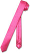Biagio 100% SILK Narrow NeckTie EXTRA Skinny HOT PINK FUCHSIA Mens 1.5" Neck Tie...