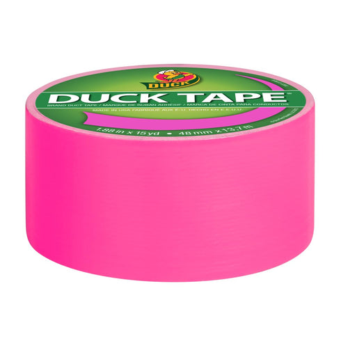 Duck Tape Colored Duct Tape, 1-7/8 Inches x 15 Yards, Neon Pink...