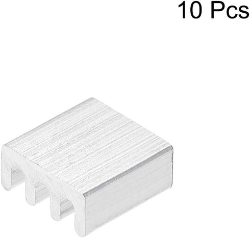 uxcell Electronics Cooler Heatsink for MOS GPU IC Chip Silver 7 x 7 x 3 mm 10pcs...