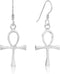 AeraVida History Inspired Ancient Egyptian Heiroglyphs Ankh Symbol of Life .925 Sterling Silver Fishhook Dangle Earrings...