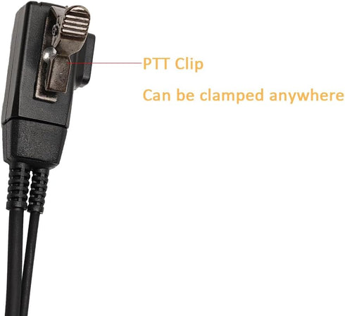 Acoustic Tube Earpiece Headset with PTT Mic Compatible with Uniden GMR 2 MOICO M880 T228 T328 T388 GMR5089-2CKHS GMR1636-2C Walkie Talkie Two Way ...