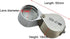 3 Pieces 10X / 20X / 30X Jeweler Loupe Glass Diamond Loupe Metal Round Body Jewelers Eye Loupe Magnifier Magnifying 21mm Lens Diameter Silver Colo...