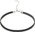 Simple Black Punk Style PU Leather Choker Adjustable Length Necklace with Chain for Women Wedding Birthday Party Club Jewelry...
