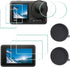 Screen Protector for DJI OSMO Action 4 Camera + Silicone Lens cap Cover, 0.3mm 9H Hardness Tempered Glass Protector, Anti-Scrach Anti-Fingerprint ...