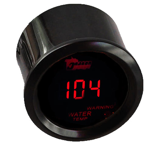 ESUPPORT Car 2" 52mm Digital Water Temp Gauge Red LED Fahrenheit F...