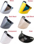 VCOROS Universal 3-Snap Flip Up Visor Shield Lens for Retro Open Face Motorcycle Helmet(Chrome Silver)...