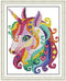 Stitchmelody 14CT Counted Cross Stitch Kits,DMC Unprinted Pattern Embroidery Set Needlework-Unicorn 22cm×30cm...