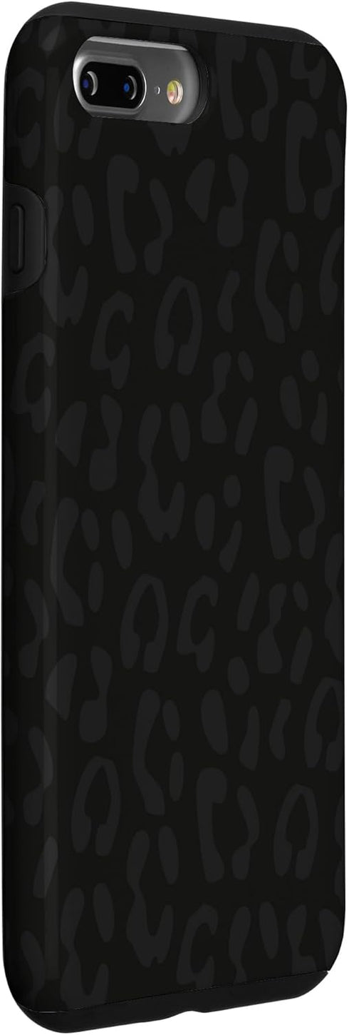 iPhone 7 Plus/8 Plus Black leopard print protective case for women cheetah design Case...