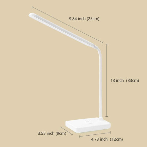 Cordless Desk Table Lamp Reading Light Rechargeable Battery 2200m,Touch 3 LED Modes,Dimmable,Small,Gooseneck, Highest 17.7",Lamp for Kids Bedroom ...