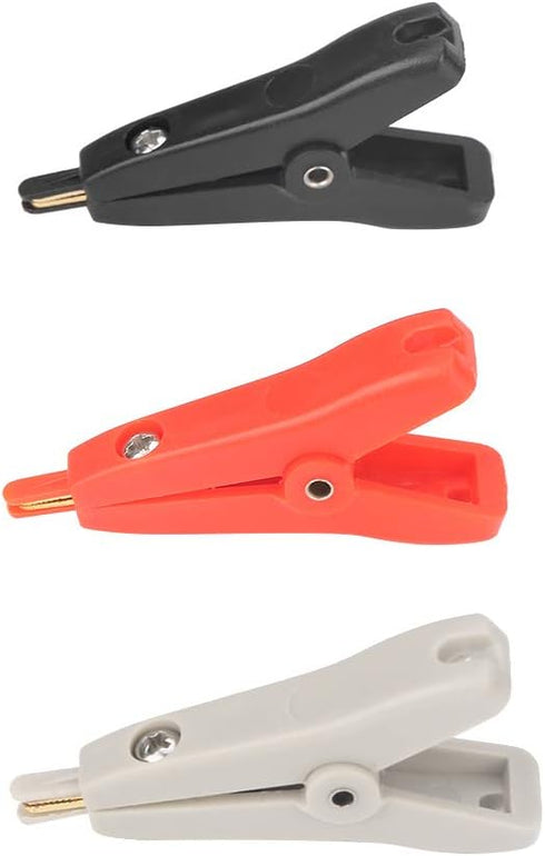 3PCS Clips Walfront P2005 Copper Gold Plating Clip Test Clip Electrical Battery Test Clamp 10A...