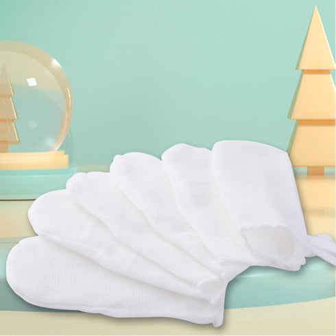 Baby Teeth Cleaning Gauze Finger Cover, 6pcs Baby Teeth Soft Gauze Infant Finger Clean Oral Toothbrush, Milk Stain Removal Soft Hygiene Ring Buckl...