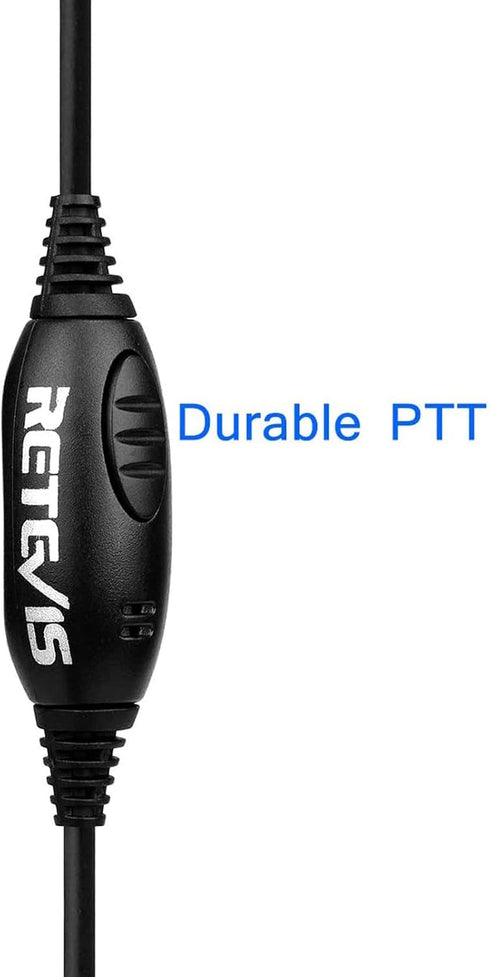 Retevis Overhead Walkie Talkie Headset with Boom Mic, 2 Pin, for RT22 RT68 RT21 H-777 RT27 RT86 RB26 RB68, Compatible with BAOFENG UV-5R BF-F8HP p...