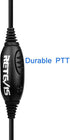 Retevis Overhead Walkie Talkie Headset with Boom Mic, 2 Pin, for RT22 RT68 RT21 H-777 RT27 RT86 RB26 RB68, Compatible with BAOFENG UV-5R BF-F8HP p...