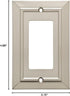 Franklin Brass Classic Architecture (1-Pack) Decorative Light Switch Cover Brushed Nickel 1-Gang Decorator/Rocker Wall Plate Single Switch Plate C...