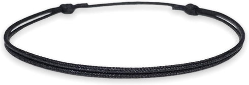 Thin Black Cord Bracelet for Men Women Teen Unisex Adult - Waterproof Nylon Surfer String Friendship Bracelets Summer Beach Accessories...