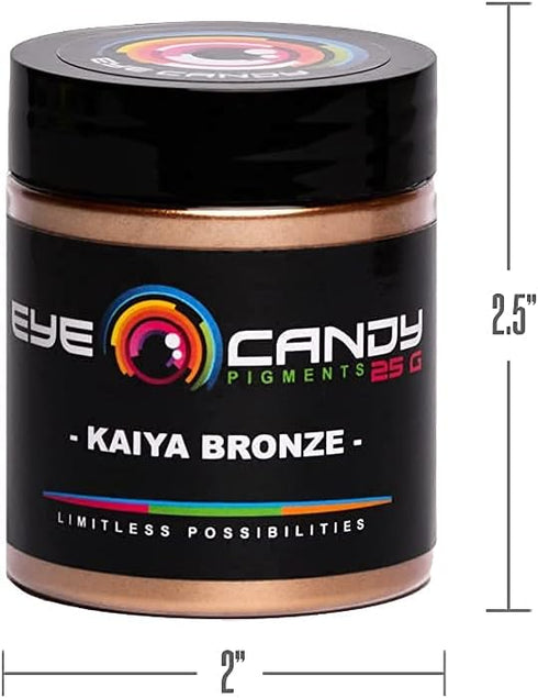 Eye Candy Pigments Premium Bronze Mica Powder - Kaiya Bronze (25gr) - for Epoxy, Resin, Soap, Paint, Woodworking, Acrylic Pouring, Bath Bombs, Fis...