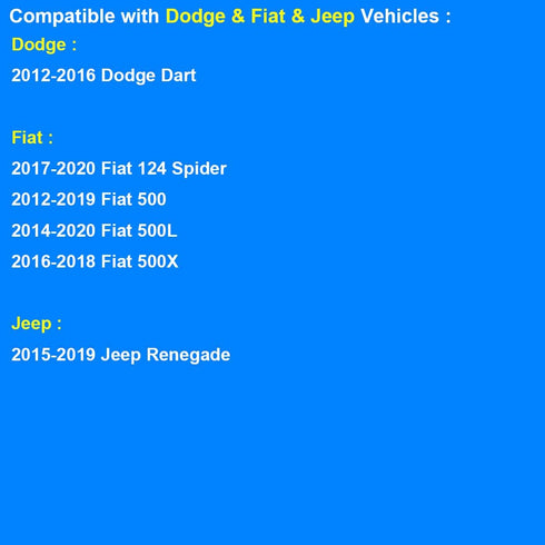 Oil Filter, Replace 68102241AA Compatible with Dodge Fiat Jeep 1.4-2012-2016 Dodge Dart, 2017-2020 Fiat 124 Spider, 2012-2019 Fiat 500 Abarth, 201...