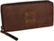 STS Ranchwear Women's Distressed Brown Leather Baroness Bi-fold Zip Wallet...