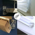 4pcs Hold Down Bracket for 1" Mini Blinds Bottom Rail Hold Clips Clear Plastic with Install Screws...