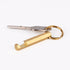2PCS Solid Brass Keychain Beer Bottle Opener with Brass Key Rings Handcrafted in Brass Copper,?KPQ-502L?, small, Gold...