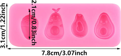Lovely Small Items Silicone Fondant Molds Fruit Silicone Molds Avocado Pine Cones Chocolate Mold For Cake Decorating Cupcake Topper Candy Chocolat...