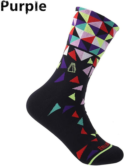Men and Women Cycling Socks 4 Pairs Sports Socks Comprssion Running Socks (Mixed Color) (Mixed Color) …...