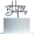 Happy Birthday Cake Topper for Birthday Party Decorations (Black Acrylic)...