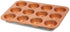 Copper Professional Healthy 12 Cup Cake and Muffins Baking Pan Sheet, Oven and Dishwasher Safe L...