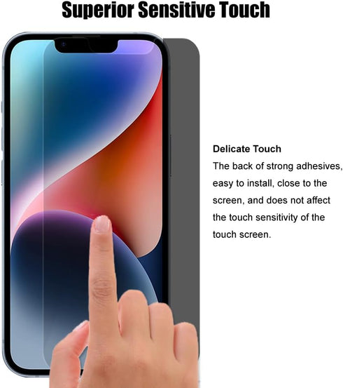 (3+3) For iPhone 14 (6.1") (3 Pack) Anti Spy Private Tempered Glass Film Privacy Screen Protector and (3 Pack) Camera Lens Protector [Not Affect F...