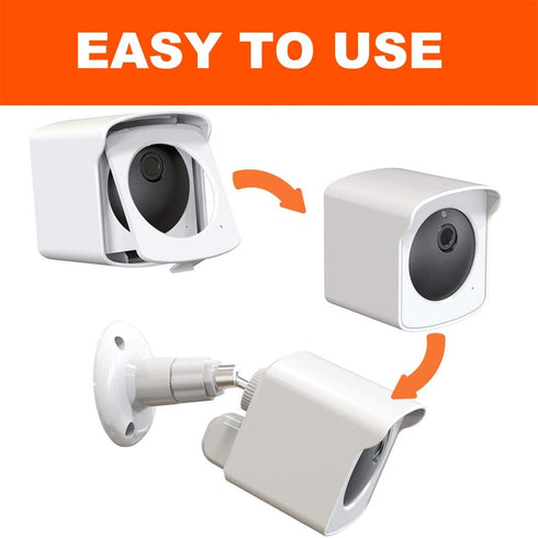 PEF Mount for All-new Wyze Cam Outdoor, Weatherproof Protective Cover and 360 Degree Adjustable Wall Mount for Wyze Camera Outdoor Indoor Wire-Fre...