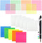 Transparent Sticky Notes, 500 Sheets, 10 Pads, 3x3 in, with a Stylus Ballpoint Pen, See Through Translucent Sticky Notes Set, Multicolored & Clear...