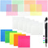 Transparent Sticky Notes, 500 Sheets, 10 Pads, 3x3 in, with a Stylus Ballpoint Pen, See Through Translucent Sticky Notes Set, Multicolored & Clear...