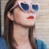 Love Heart Shaped Sunglasses for Women - Vintage Cat Eye Mod Style Retro Glasses as Christmas gift...
