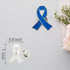 50Pcs Blue Ribbon Pins Blue Awareness Pin Brooch for Prostate Cancer,Colon Cancer,Thyroid Disease,Marine Environmental Protection Awareness...