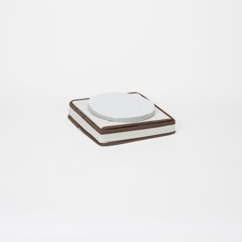 Household Essentials China Plate Storage Box, Holds 12 Dessert Plates or Bowls, Windowed Panel, Sturdy Frame and Reinforced Handles, Felt Cushions...