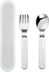 VANRA 2-Piece Children Fork And Spoon Set 18/10 Stainless Steel Child Flatware Set Kids Utensils Set with Case for Lunch Box...