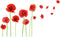 Esmee DIY Red Poppies Beautiful Flowers Vines Stick Wall Decals, Living Room Bedroom Children Room Nursery...