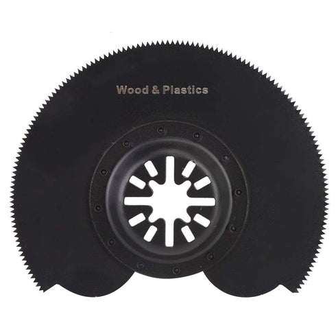 ViaGasaFamido 10Pcs Oscillating Saw Blades Semicircle High Carbon Steel High Hardness Oscillating Multi Wood Grinding Tool Hole Opening 91mm for W...