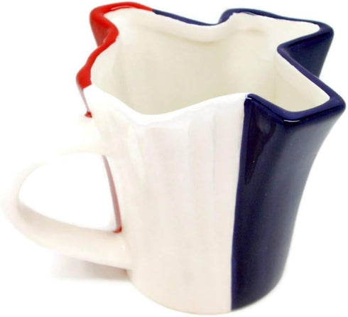 Red, White & Blue Texas Shaped Coffee Mug 12 Ounce...