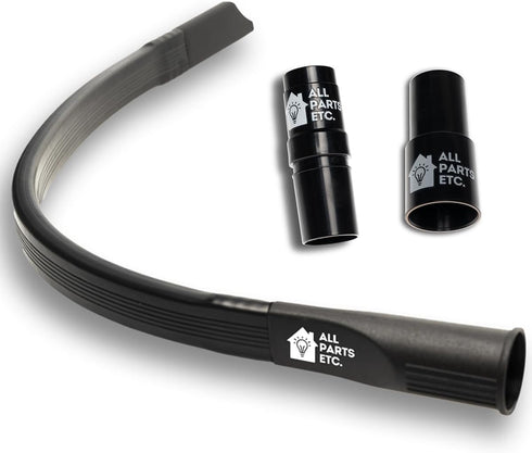 ALL PARTS ETC 1.25" Flexible Vacuum Crevice Tool with 2 Adapters (1.5" & 1.375") – 24" Long for Cleaning Under Refrigerators, Furniture & Applianc...