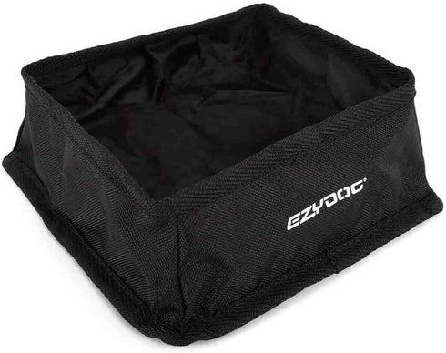EzyDog Fold-A-Bowl Portable Dog Bowl - Leak Proof Design and Folds Flat for Easy Transport - Storage Bag Includes Clip for Attachment While Walkin...