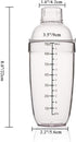 FEOOWV Plastic Cocktail Shaker, Hand Drink Mixer Boba Tea Shaker Cup with Scales,Bar Tool Transparent (24 oz / 700cc)...