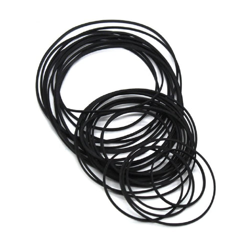 Set of 30-40pcs Pulley Belts Engine Drive Belts Black Rubber Transmission Belts for DIY Toy Module Car...