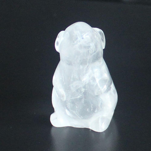 Hand Carved Mixed Gemstone Crystal Mouse Rat mice Figurine Animal Carving Statue Office Home Decor 1.5'' (White Quartz)...
