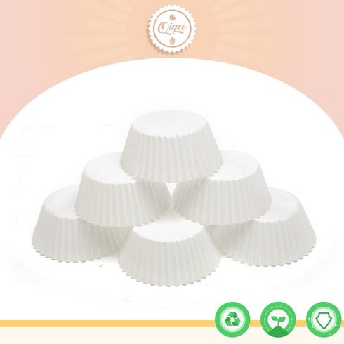 qiqee 1000 Count Mini Cupcake Liners White Muffin Liners Food Grade Baking Cups Paper No Smells?Small Size?...