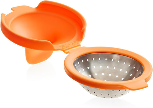 Lekue Poached Egg Maker/Poached Egg Cooker Set of 2, Orange...
