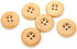 CRAFTMEMORE Bamboo Buttons 4 Holes Round Wood Button for Garment Sewing DIY Crafts B70 (18mm, 12pcs)...