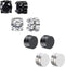 HENGYID 4 Pairs Stainless Steel Magnetic Stud Earrings for Men Women CZ Magnet Non Pierced Clip On Earrings Set 6MM...